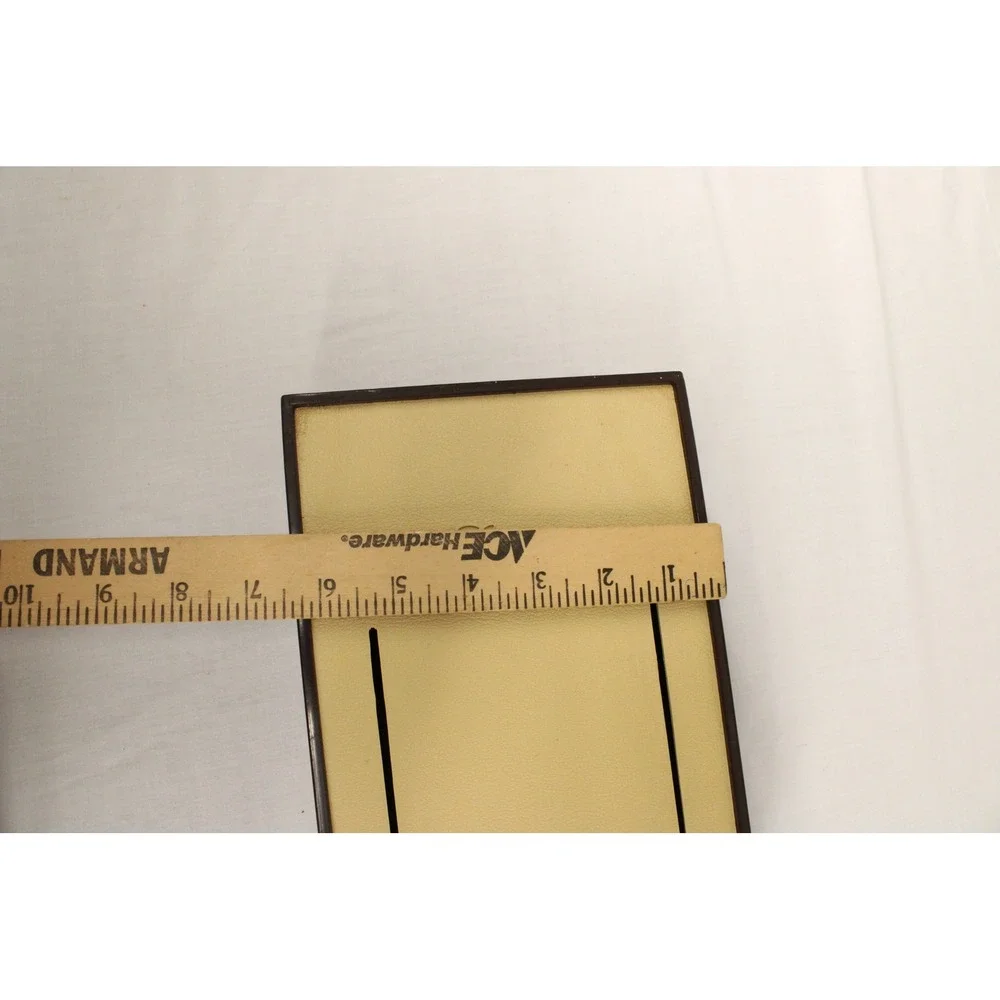 Cutco Knife Storage Tray Wall Mount 5 Slot Brown Cream Plastic